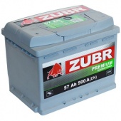Аккумулятор Zubr Premium (57А/ч), 500А L+