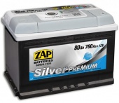 Аккумулятор Zap Silver Premium 580 35 ( 80 A/h ), 830A