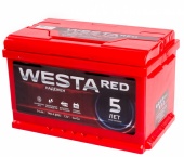 Аккумулятор WESTA RED 6СТ-74 низкая 74 Ah, 760A R+