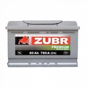 Аккумулятор Zubr Premium (80А/ч), 780А R+