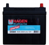 Аккумулятор HAGEN (45 А/Ч), 300A R+