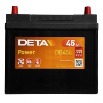 АККУМУЛЯТОР DETA POWER DB456 JIS (45 A/H) 300 A R+
