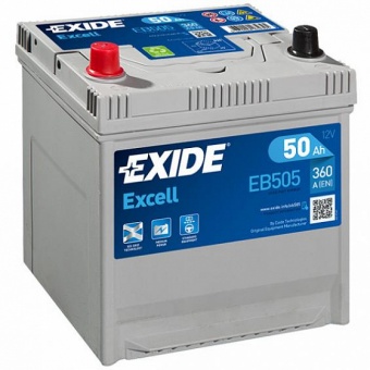 АККУМУЛЯТОР EXIDE EXCELL EB505 (50 A/H) 360 A L+